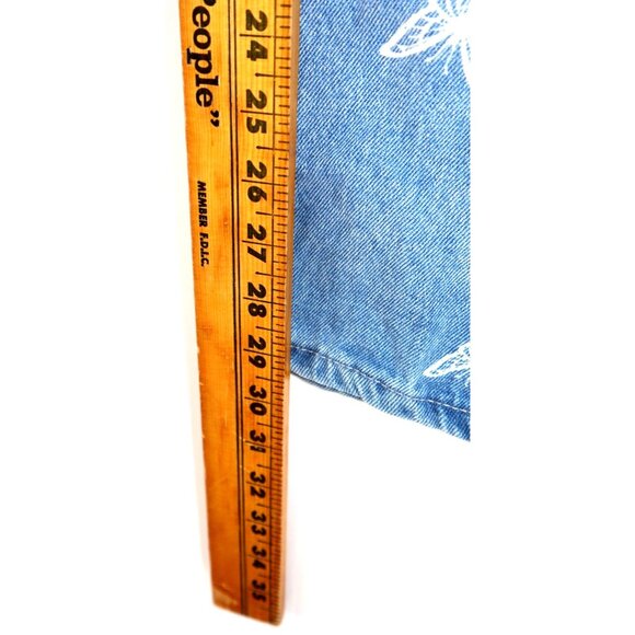 Simple Society Butterfly Jeans Baggy High Rise Print Y2K Soft Girl Coquette - Picture 12 of 12